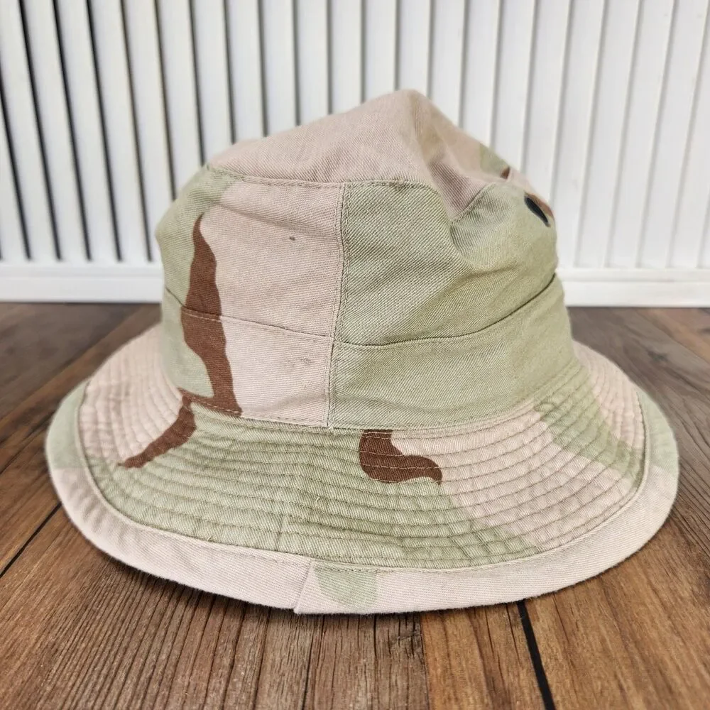 US Army Type II Desert Camouflage Hot Weather Boonie Hat Sz 7 1/4 Military Green - Picture 5 of 10